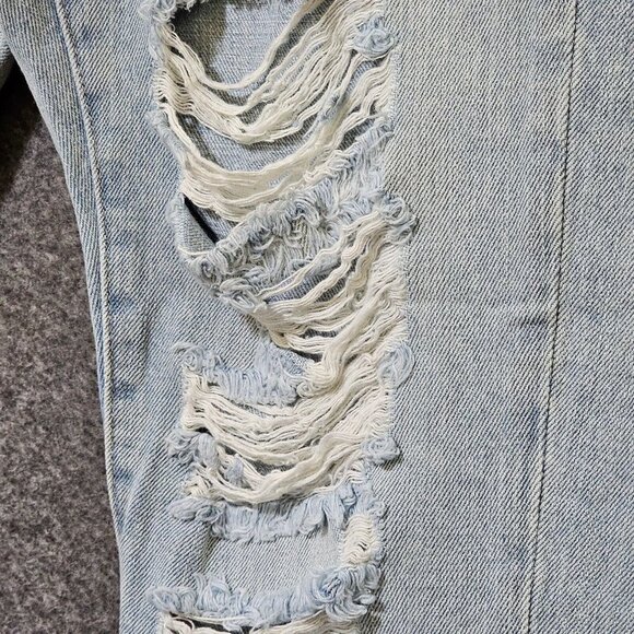 JBD Jeans Womens Size 27 100% Cotton Light Wash Blue Distressed - Picture 4 of 16